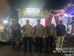 Apel Malam dan Pengecekan Pos Pengamanan Ops Ketupat Jaya 2025 di Pos Pam Kota Paris