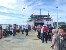 Lanal Simeulue Bersama Forkopimda Pantau Arus Balik Lebaran 2025 Di Pelabuhan Ferry Kolok Simeulue