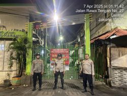 Persempit Gerak Pelaku Kejahatan Pasca Lebaran, Polsek Johar Baru Lakukan Patroli Mobile dan Strong Points