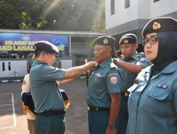 Danlanal Bandung Pimpin Upacara Kenaikan Pangkat Perwira, Bintara, Tamtama, Dan PNS Lanal Bandung