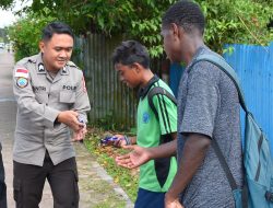 Satgas Damai Cartenz Tanamkan Nilai Positif pada Pelajar Mimika Lewat Sentuhan Humanis”