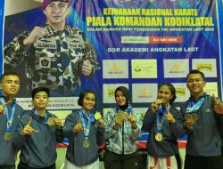 Prajurit Kowal Lantamal I Berhasil Borong 3 Medali Pada Kejurnas Karate Piala Dankodiklatal