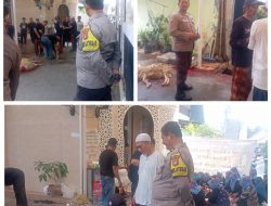 Polsek Metro Gambir Pantau Ketat Pemotongan Hewan Qurban di Masjid Raudhoh, Situasi Aman dan Terkendali