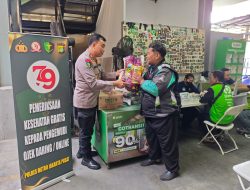 Dalam Rangka HUT Bhayangkara ke-79, Polres Metro Jakarta Pusat Gelar Pemeriksaan Kesehatan Gratis untuk Pengemudi Ojek Online