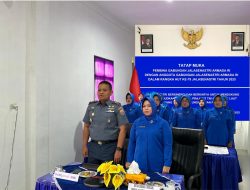 Danlanal Simeulue Didampingi Ketua Jalasenastri Cabang 8 Korcab I DJA I Ikuti Tatap Muka Pembima Gabungan Jalasenastri Armada RI Melalui Vicon