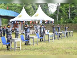 Danlanal Sibolga Bersama Forkopimda Sibolga-Tapanuli Tengah Gelar Latihan Menembak di Lapangan Tembak Bahder Ombun Hutagalung Lanal Sibolga