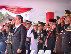 Danlantamal IX Ambon Didampingi Ketua Korcab IX DJA III Hadiri Upacara dan Perayaan Hari Bhayangkara Ke-79