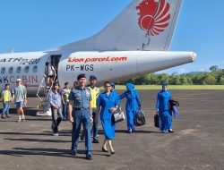 Danlanal Simeulue Disambut Dengan Tradisi Peusijeuk Oleh Forkopimda Kabupaten Simeulue