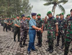 Danlanal Bintan Hadiri Upacara Penyambutan Kedatangan Personel Teritorial Pembangunan 849/Baladau