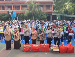 Sat Binmas Polres Metro Jakarta Pusat Berikan Penyuluhan Bahaya Narkoba dan Judi Online pada MPLS SMPN 269