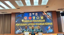 Lanal Tanjung Balai Asahan Raih Juara III Penghargaan Laporan Keuangan Dari Kemenhan RI