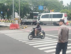Antisipasi Kemacetan Pagi, Unit Sabhara Polsek Metro Gambir Ploting di TL Veteran III