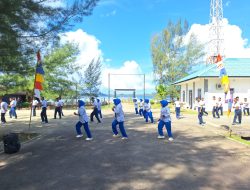 Danlanal Simeulue Beserta Prajurit dan Jalasenastri Lanal Simeulue Laksanakan Olahraga Bersama Meriahkan HUT Ke-80 Kemerdekaan RI