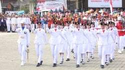 Komandan dan Prajurit Lanal Nias Ikuti Upacara Pengibaran Bendera Merah Putih Peringatan HUT Ke-80 Kemerdekaan Republik Indonesia di Jajaran Pulau Nias Tahun 2025