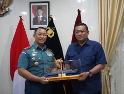 Jalin Silaturahmi dan Perkuat Sinergitas, Danlanal Dumai Laksanakan Kunjungan Ke Kantor Binda Riau
