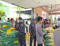 Primkopal Lanal Simeulue Turut Serta Dalam Penyediaan Beras SPHP Melalui Gerakan Pangan Murah (GPM) Serentak