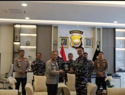 Perkuat Sinergitas, Danlanal Bengkulu Laksanakan Courtesy Call (CC) ke Kapolda Bengkulu
