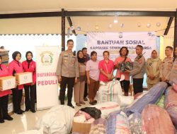 Polsek Senen Salurkan Bantuan untuk Warga Korban Kebakaran di RPTRA Planet Senen