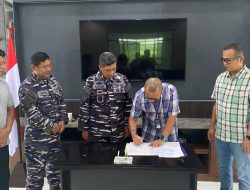 PLN UPT Pekanbaru dan Lanal Bintan Bersinergi Amankan SKLT 150 kV Batam-Bintan