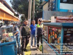 Polsek Sawah Besar Dukung Giat “Rabu Tertib”, PKL di Karang Anyar