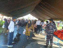 TNI Gelar Gerakan Pasar Murah dan Bakti Kesehatan di Dabo Singkep dalam Rangka HUT Ke-80 TNI Tahun 2025