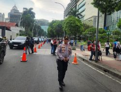 Polsek Menteng Amankan Simulasi Latihan Kebakaran di Menara BCA Thamrin, Wujud Sinergi Cegah Kebakaran di Pusat Kota