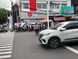 Pagi Tertib Bersama Polsek Metro Tanah Abang di TL Penjernihan Raya