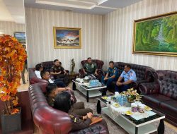 Danlanal Sabang Hadiri Courtesy Call Sekretaris Jampidmil di Kejati Aceh