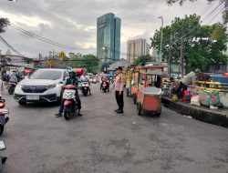 Ploting Sore Polsek Kemayoran Jaga Kelancaran Lalu Lintas dan Kamtibmas