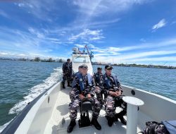 Danlanal Bengkulu Laksanakan Pengecekan Alur Masuk Pelabuhan Pulau Baai