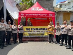 Polsek Metro Menteng Amankan Misa Natal Keluarga HKBP Menteng Berlangsung Kondusif