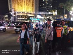 Pospam Nataru Bundaran HI Optimalkan Pengaturan Lalin di MH Thamrin