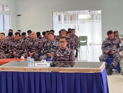 Komandan Lanal DBS Ikuti Apel Khusus Pengarahan Pangkoarmada RI Secara Virtual