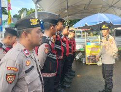 Pengamanan Terpadu Polisi Jaga Pasar Tumpah Ramadhan Masjid Agung Sunda Kelapa