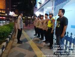 Pasca Lebaran, Polsek Metro Menteng Perkuat Pengamanan Di Bundaran HI