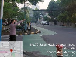 Personel Patmor Menteng Gerak Cepat Atasi Kepadatan Pagi di Tl Cokroaminoto