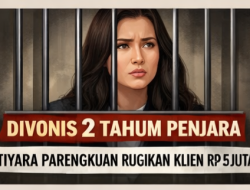 Dalih Belum Lunas Padai Sudah Dibayar, Advokat Ini Kena Vonis Penjara