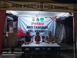 Bhabinkamtibmas Kramat Sambangi Pos Anti Tawuran Kramat Pulo, Koordinasi Antisipasi Gangguan Kamtibmas