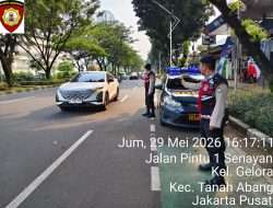 Patko 1053 Gelar Strong Point di Depan TVRI Senayan, Antisipasi Kejahatan Jalanan dan Kepadatan Lalu Lintas
