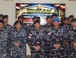 Danlanal Ranai Kukuhkan Jabatan Pasintel, Dandenpomal, dan Komandan KAL Pulau Bungaran