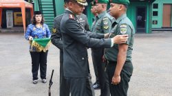 Dandim 0502/Jakarta Utara Pimpin Upacara Kesaktian Pancasila dan Kenaikan Pangkat Personel