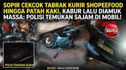 “Sopir Cekcok Tabrak Kurir ShopeeFood Hingga Patah Kaki, Kabur Lalu Diamuk Massa: Polisi Temukan Sajam di Mobil!”